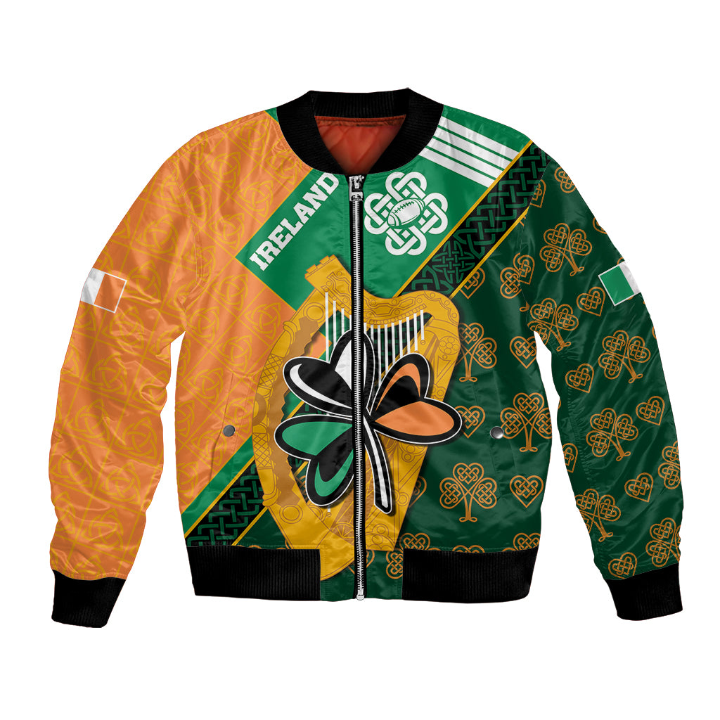 Custom Ireland Rugby Bomber Jacket Go Irish Shamrock World Cup LT9 - Wonder Print Shop