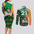 Custom Ireland Rugby Couples Matching Long Sleeve Bodycon Dress and Long Sleeve Button Shirts Go Irish Shamrock World Cup LT9 - Wonder Print Shop