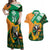 Custom Ireland Rugby Couples Matching Off Shoulder Maxi Dress and Hawaiian Shirt Go Irish Shamrock World Cup LT9 - Wonder Print Shop