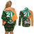 Custom Ireland Rugby Couples Matching Off Shoulder Short Dress and Long Sleeve Button Shirts Go Irish Shamrock World Cup LT9 - Wonder Print Shop