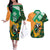 Custom Ireland Rugby Couples Matching Off The Shoulder Long Sleeve Dress and Hawaiian Shirt Go Irish Shamrock World Cup LT9 - Wonder Print Shop