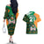 Custom Ireland Rugby Couples Matching Off The Shoulder Long Sleeve Dress and Hawaiian Shirt Go Irish Shamrock World Cup LT9 - Wonder Print Shop