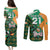 Custom Ireland Rugby Couples Matching Puletasi Dress and Long Sleeve Button Shirts Go Irish Shamrock World Cup LT9 - Wonder Print Shop