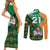 Custom Ireland Rugby Couples Matching Short Sleeve Bodycon Dress and Long Sleeve Button Shirts Go Irish Shamrock World Cup LT9 - Wonder Print Shop