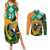 Custom Ireland Rugby Couples Matching Summer Maxi Dress and Long Sleeve Button Shirts Go Irish Shamrock World Cup LT9 - Wonder Print Shop