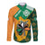 Custom Ireland Rugby Long Sleeve Button Shirt Go Irish Shamrock World Cup - Wonder Print Shop