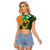 Custom Ireland Rugby Raglan Cropped T Shirt Go Irish Shamrock World Cup - Wonder Print Shop