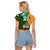 Custom Ireland Rugby Raglan Cropped T Shirt Go Irish Shamrock World Cup - Wonder Print Shop