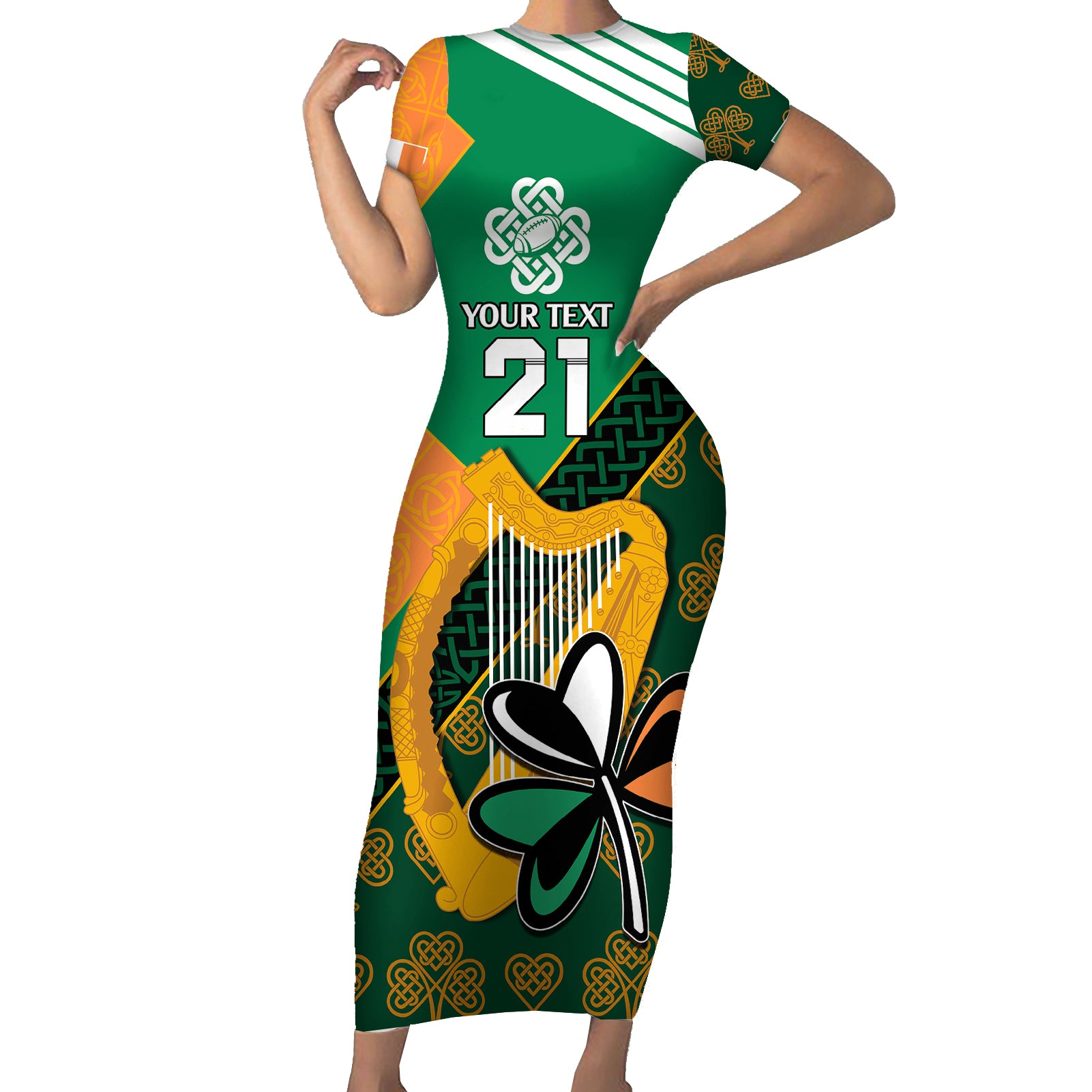 custom-ireland-rugby-short-sleeve-bodycon-dress-go-irish-shamrock-world-cup