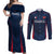 France Rugby Couples Matching Off Shoulder Maxi Dress and Long Sleeve Button Shirts Allez Les Bleus Go World Cup 2023 LT9 - Wonder Print Shop