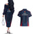 France Rugby Couples Matching Off The Shoulder Long Sleeve Dress and Hawaiian Shirt Allez Les Bleus Go World Cup 2023 LT9 - Wonder Print Shop