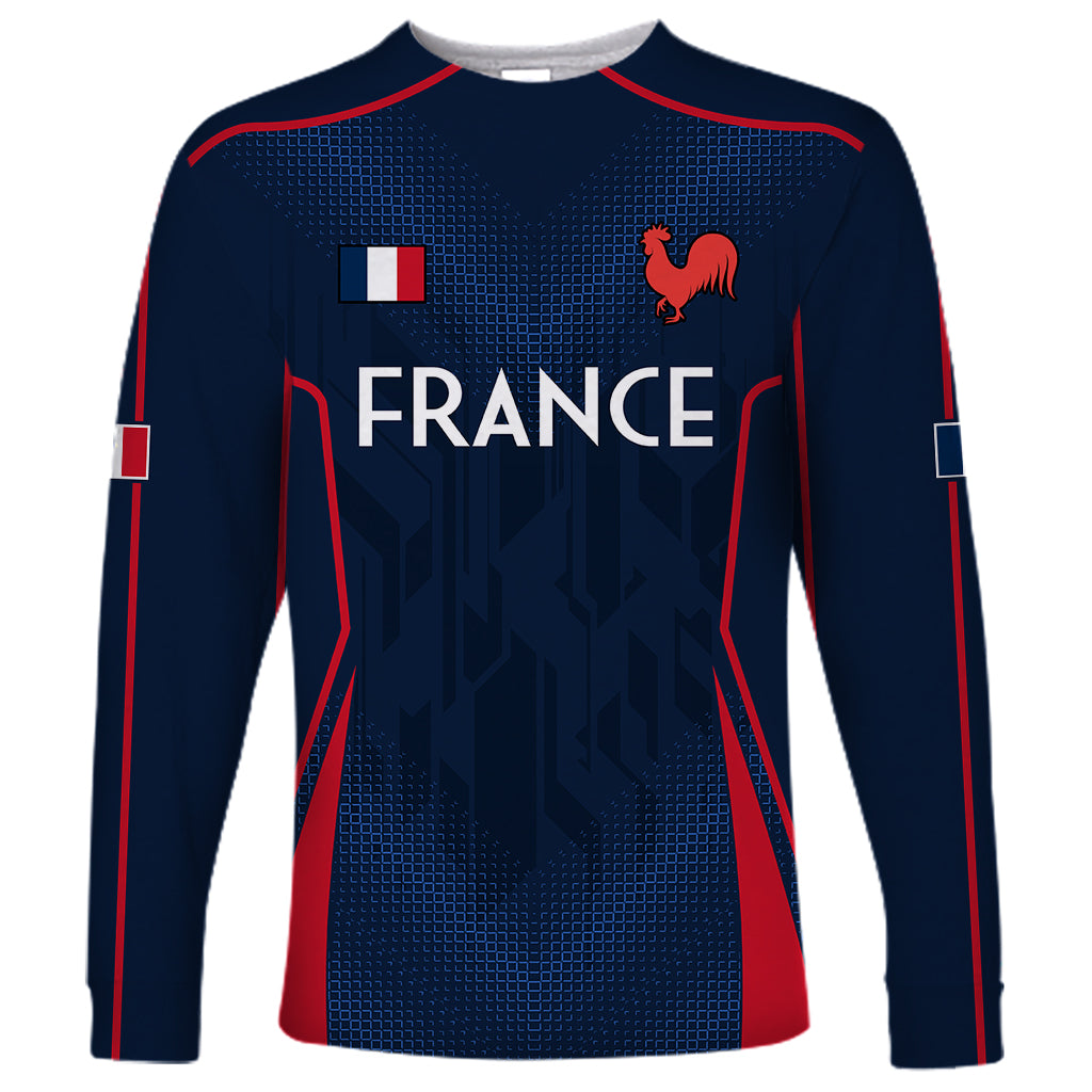 France Rugby Long Sleeve Shirt Allez Les Bleus Go World Cup 2023 - Wonder Print Shop