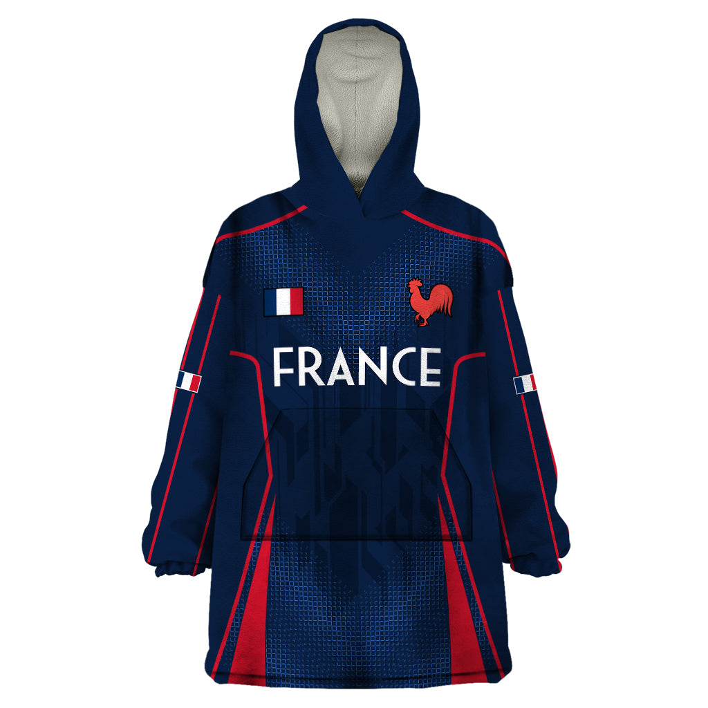 France Rugby Wearable Blanket Hoodie Allez Les Bleus Go World Cup 2023 - Wonder Print Shop