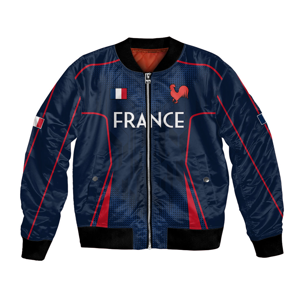 Custom France Rugby Bomber Jacket Allez Les Bleus Go World Cup 2023 LT9 - Wonder Print Shop