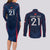 Custom France Rugby Couples Matching Long Sleeve Bodycon Dress and Long Sleeve Button Shirts Allez Les Bleus Go World Cup 2023 LT9 - Wonder Print Shop