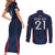 Custom France Rugby Couples Matching Short Sleeve Bodycon Dress and Long Sleeve Button Shirts Allez Les Bleus Go World Cup 2023 LT9 - Wonder Print Shop