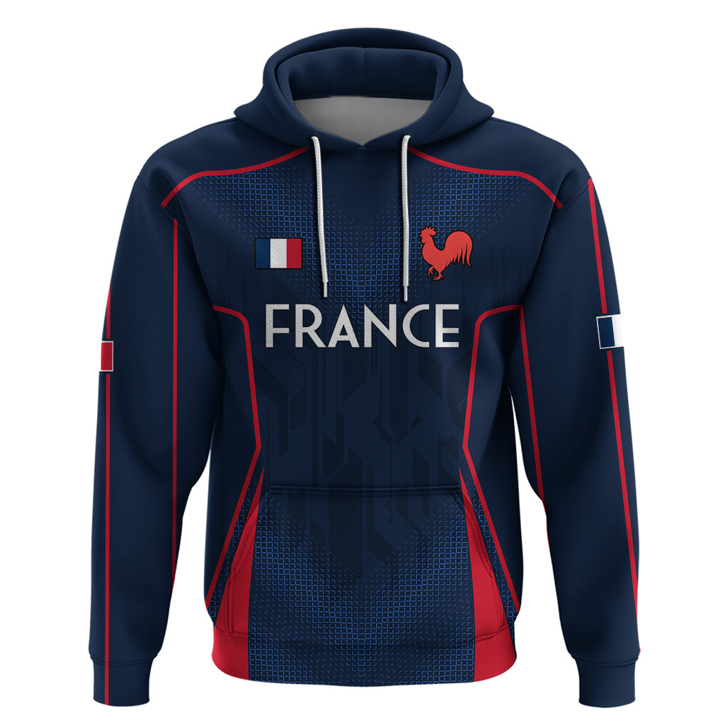 Custom France Rugby Hoodie Allez Les Bleus Go World Cup 2023 - Wonder Print Shop