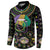 Mardi Gras Lips Queen Beads Button Sweatshirt