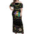 Mardi Gras Lips Queen Beads Off Shoulder Maxi Dress - Wonder Print Shop