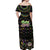 Mardi Gras Lips Queen Beads Off Shoulder Maxi Dress - Wonder Print Shop