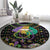 Mardi Gras Lips Queen Beads Round Carpet - Wonder Print Shop