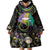 Mardi Gras Lips Queen Beads Wearable Blanket Hoodie