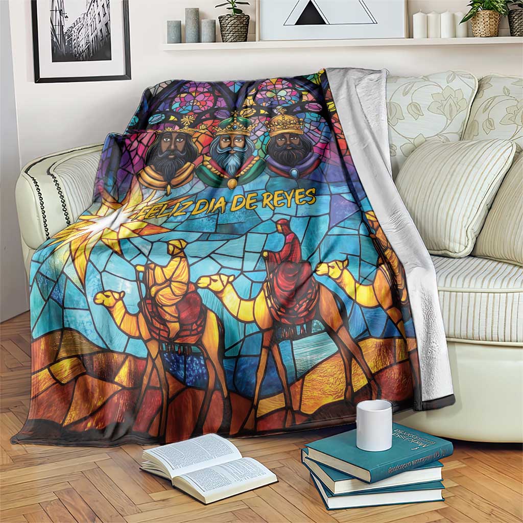 Epiphany Three Kings Day Blanket Stained Glass Window Style