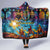 Epiphany Three Kings Day Hooded Blanket Stained Glass Window Style - Wonder Print Shop