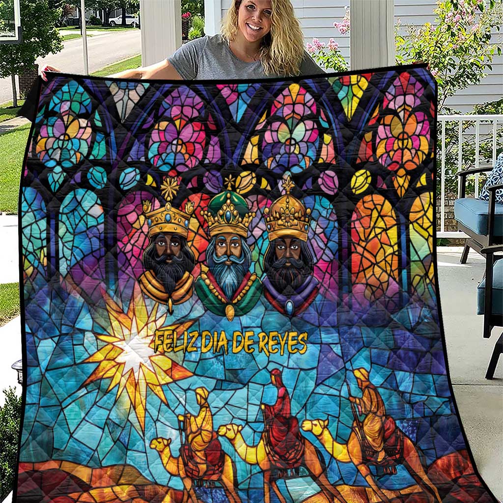 Epiphany Three Kings Day Quilt Stained Glass Window Style - Wonder Print Shop