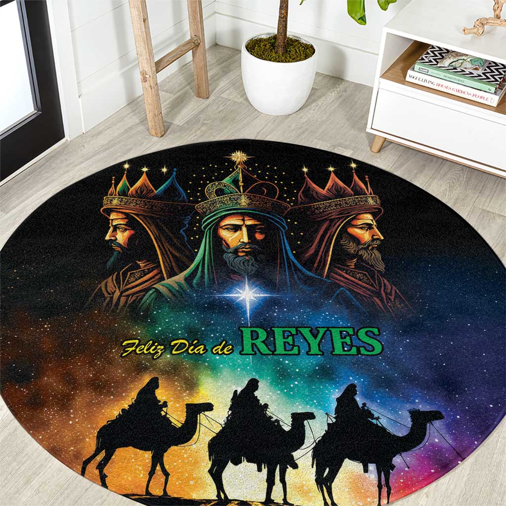 Feliz Dia De Reyes Three Kings Day Round Carpet Happy Epiphany Day - Wonder Print Shop