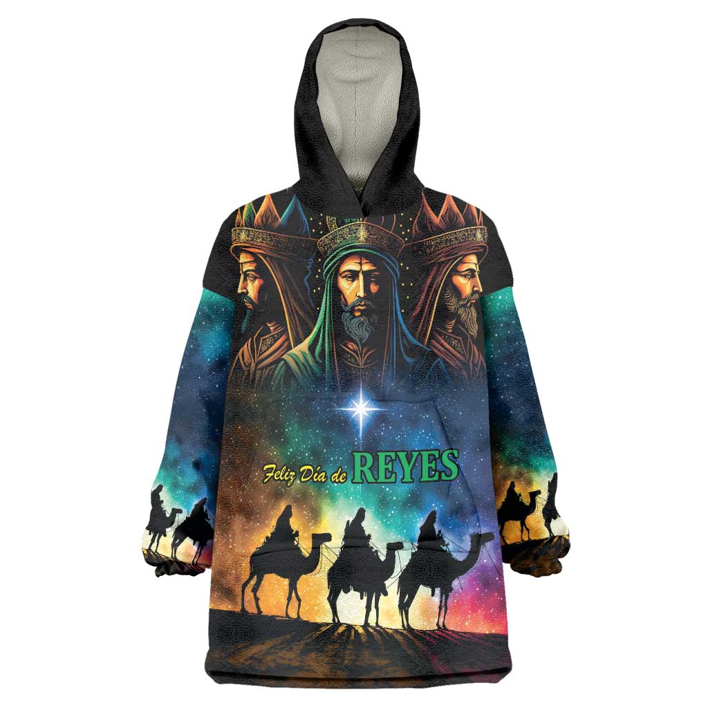 Feliz Dia De Reyes Three Kings Day Wearable Blanket Hoodie Happy Epiphany Day