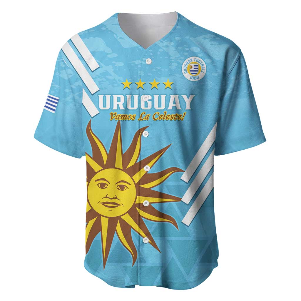 Custom Uruguay Football Baseball Jersey 2024 Vamos La Celeste - Wonder Print Shop