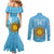 Custom Uruguay Football Couples Matching Mermaid Dress and Long Sleeve Button Shirt 2024 Vamos La Celeste