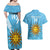 Custom Uruguay Football Couples Matching Off Shoulder Maxi Dress and Hawaiian Shirt 2024 Vamos La Celeste - Wonder Print Shop