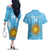 Custom Uruguay Football Couples Matching Off The Shoulder Long Sleeve Dress and Hawaiian Shirt 2024 Vamos La Celeste - Wonder Print Shop