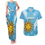 Custom Uruguay Football Couples Matching Tank Maxi Dress and Hawaiian Shirt 2024 Vamos La Celeste - Wonder Print Shop