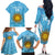 Custom Uruguay Football Family Matching Off The Shoulder Long Sleeve Dress and Hawaiian Shirt 2024 Vamos La Celeste - Wonder Print Shop