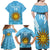 Custom Uruguay Football Family Matching Off Shoulder Maxi Dress and Hawaiian Shirt 2024 Vamos La Celeste - Wonder Print Shop