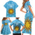 Custom Uruguay Football Family Matching Short Sleeve Bodycon Dress and Hawaiian Shirt 2024 Vamos La Celeste - Wonder Print Shop