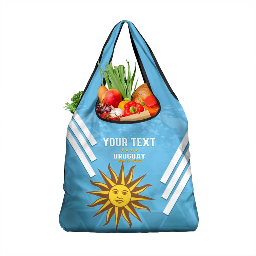 Custom Uruguay Football Grocery Bag Vamos La Celeste