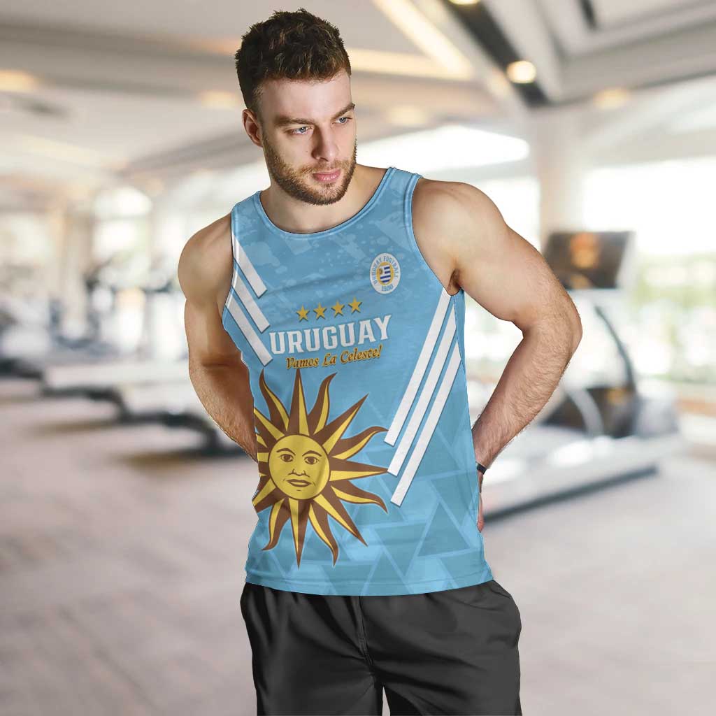 Custom Uruguay Football Men Tank Top 2024 Vamos La Celeste - Wonder Print Shop