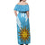 Custom Uruguay Football Off Shoulder Maxi Dress 2024 Vamos La Celeste - Wonder Print Shop