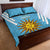 Custom Uruguay Football Quilt Bed Set 2024 Vamos La Celeste - Wonder Print Shop