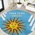 Custom Uruguay Football Round Carpet 2024 Vamos La Celeste