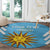 Custom Uruguay Football Round Carpet 2024 Vamos La Celeste