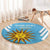 Custom Uruguay Football Round Carpet 2024 Vamos La Celeste