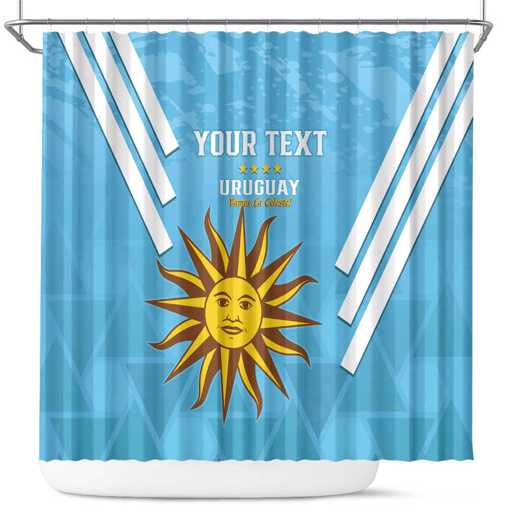 Custom Uruguay Football Shower Curtain 2024 Vamos La Celeste