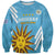 Custom Uruguay Football Sweatshirt 2024 Vamos La Celeste - Wonder Print Shop