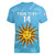 Custom Uruguay Football Women V-Neck T-Shirt 2024 Vamos La Celeste - Wonder Print Shop