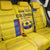 Custom Colombia Football Back Car Seat Cover 2024 Vamos La Tricolor - Yellow - Wonder Print Shop